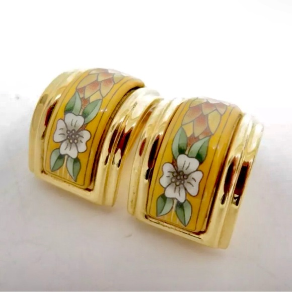 Hermes Jewelry - Hermes Enamel Clip On Earrings